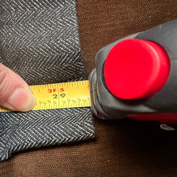 Anne Klein Gray/Black Twill Stretch WideLeg Trousers Buttons & Zip Closure Sz 10 - Picture 14 of 14